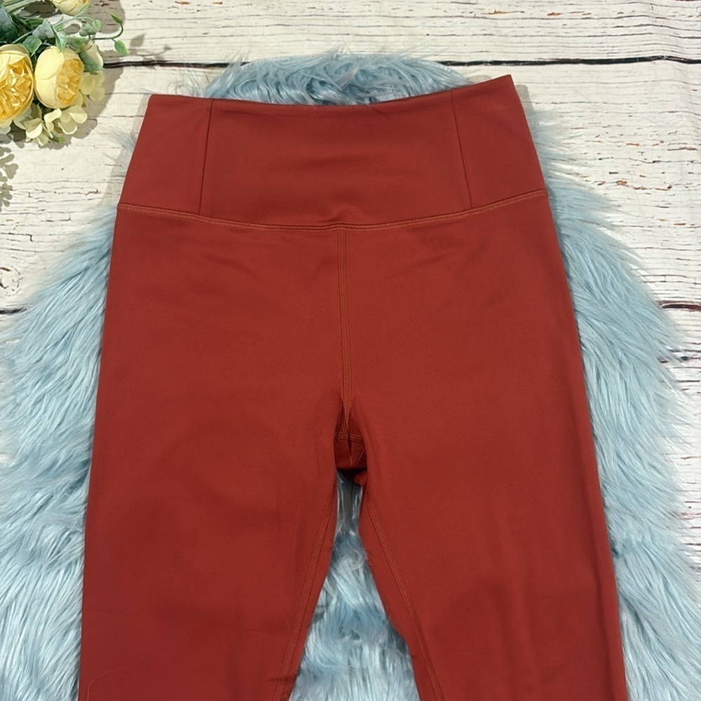 Girlfriend Collective Red Ochre High Rise 3/4 Leggings - Picture 5 of 8